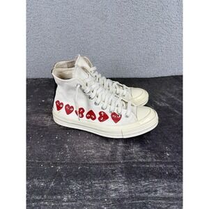 Converse Chuck Taylor Comme des Garcons PLAY Hi Multi-Heart Off White W 9/M 7